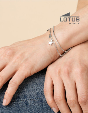 LOTUS STYLE STAINLESS STEEL BRACELET 